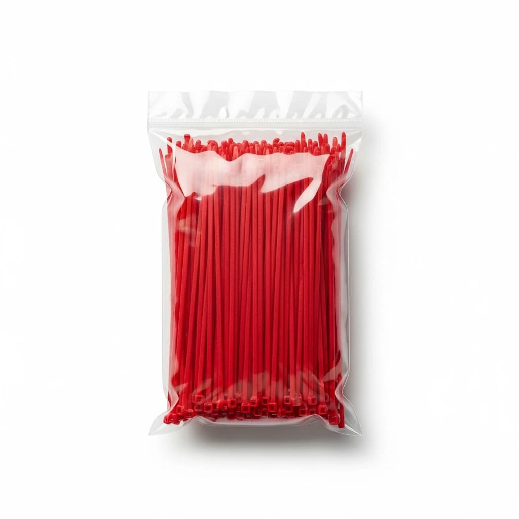 4" Red Professional Twist Ties for Packaging | 5,000 Count