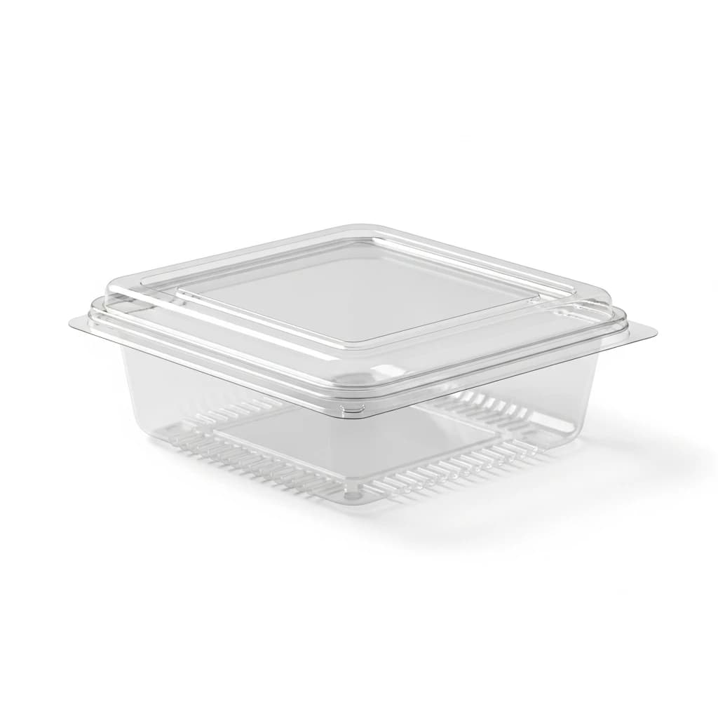 9x6x3" Clear PET Clamshell Food Containers | 200 Pack