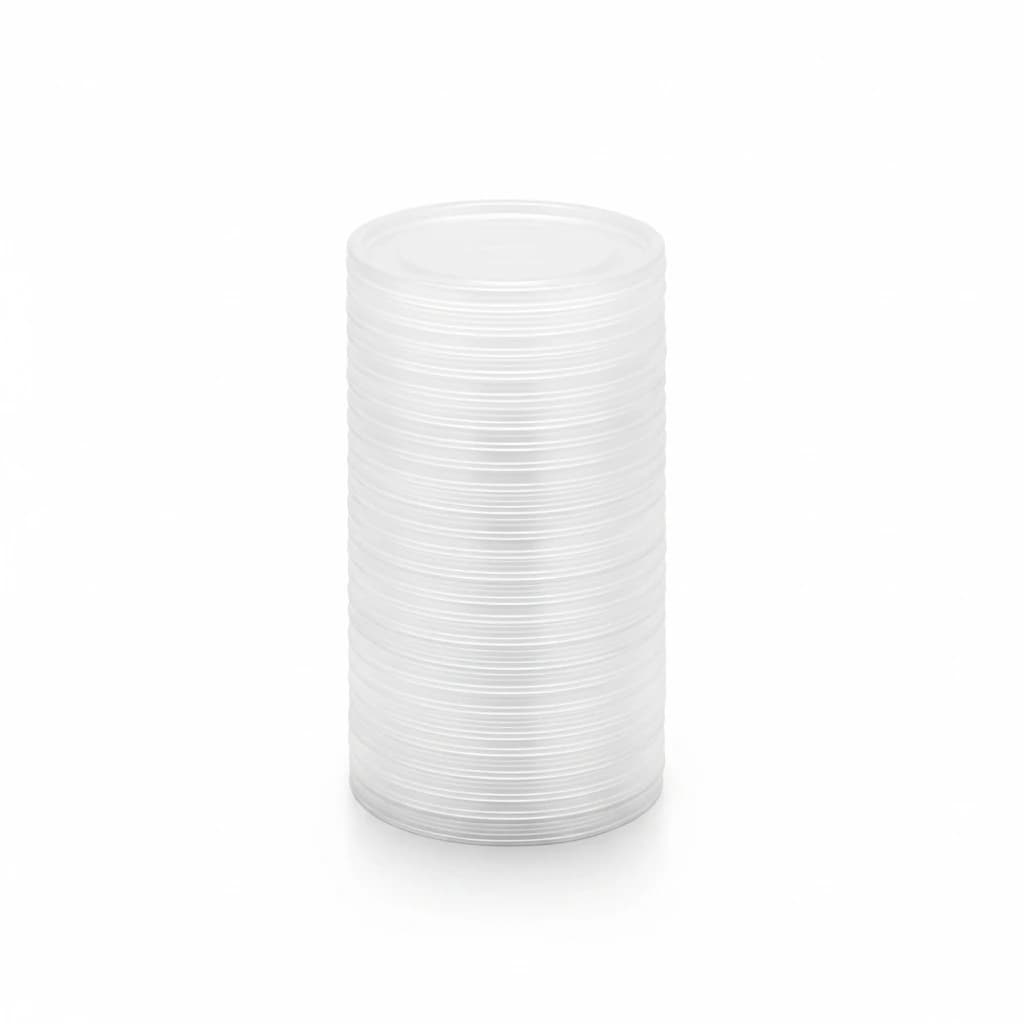 Flat PET Lid for 8oz to 32oz Round Deli Containers | 500 Pack