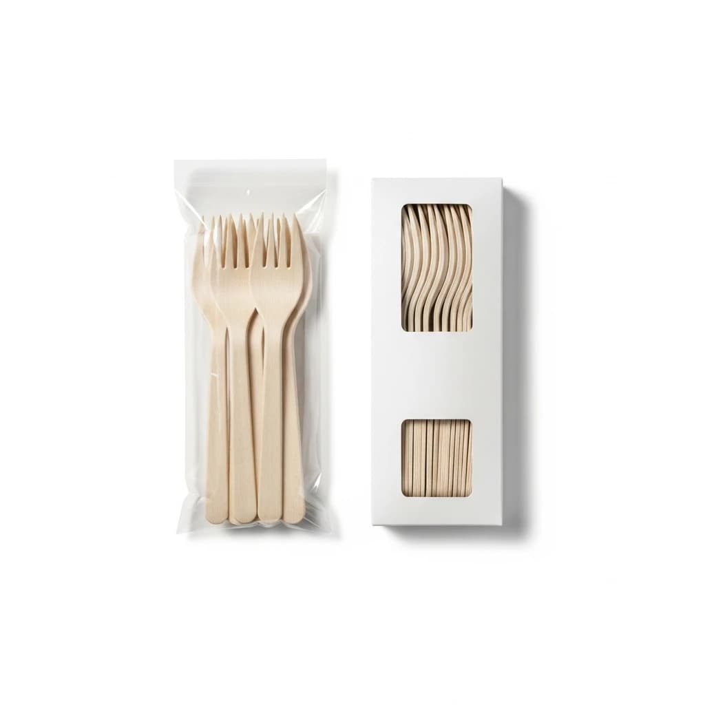 7" Heavy-Duty Compostable Cornstarch Fork | Pack of 1000