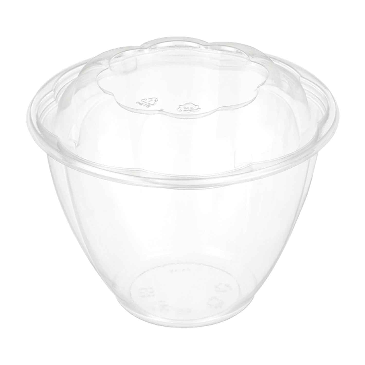 48oz Clear PET Rose Bowl Containers | Pack of 150