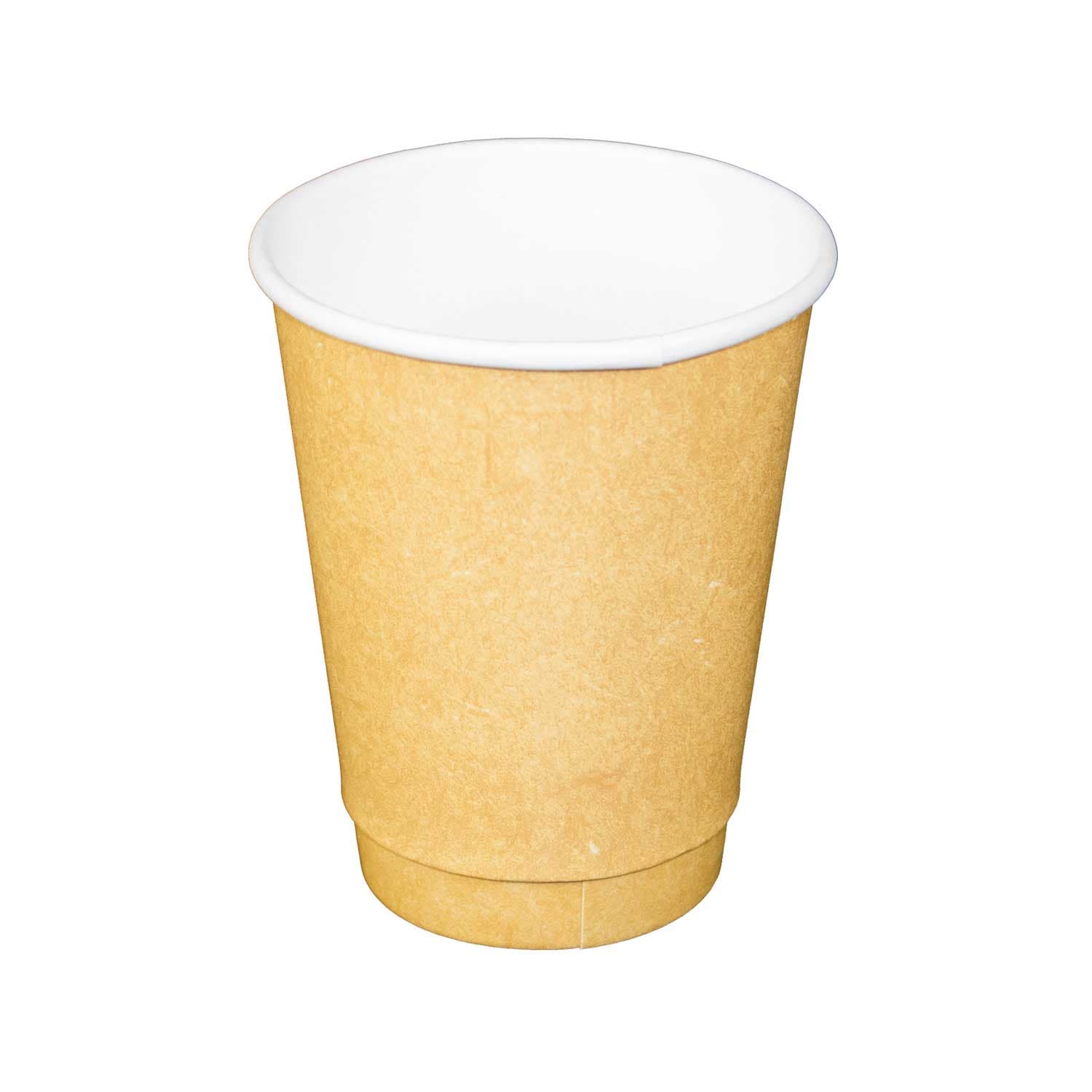 12oz Kraft Double Wall Hot Paper Coffee Cups | Case of 500