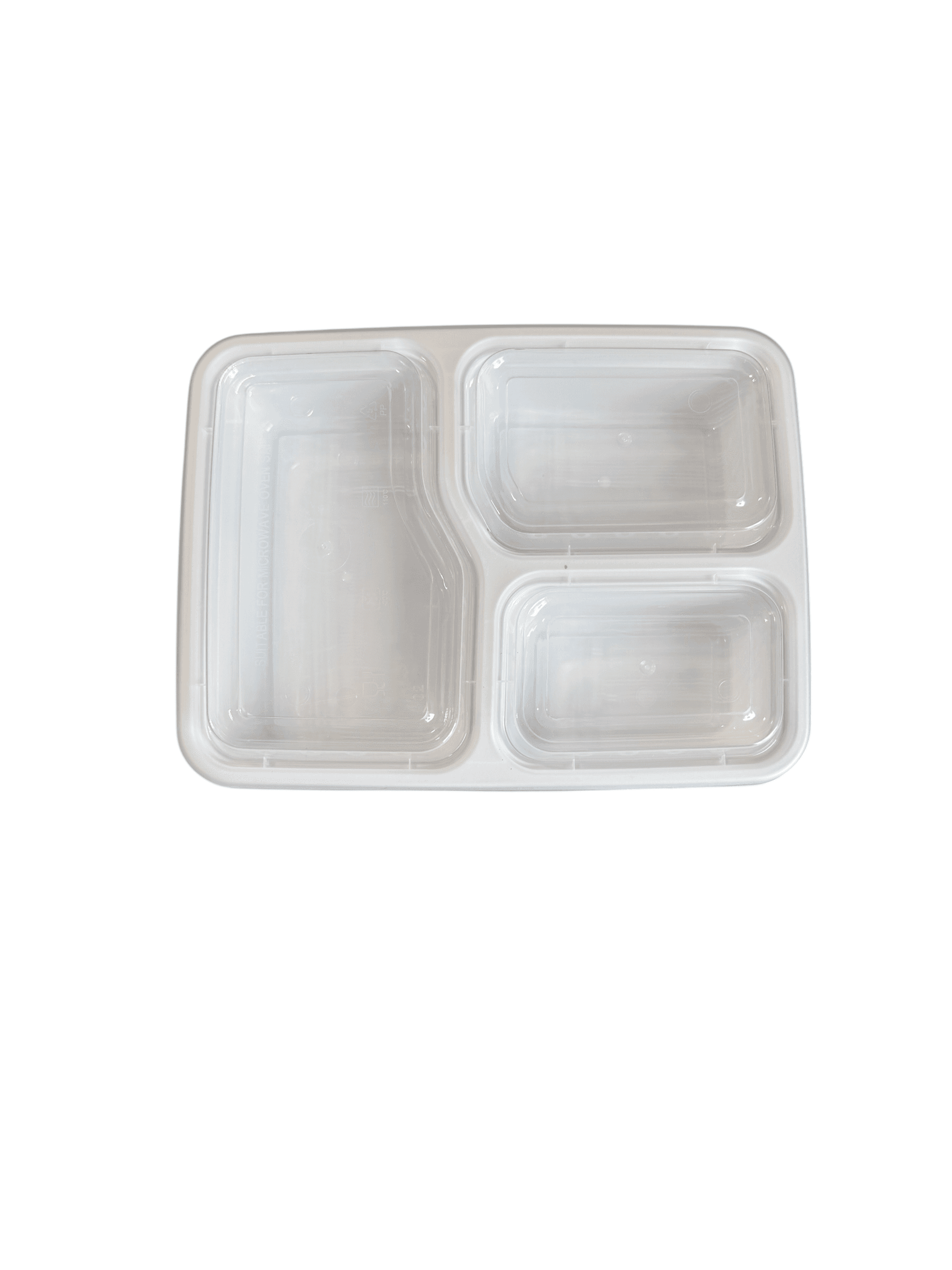33oz 3-Compartment PP Meal Containers with Lids | SP-3CP | Pack of 150