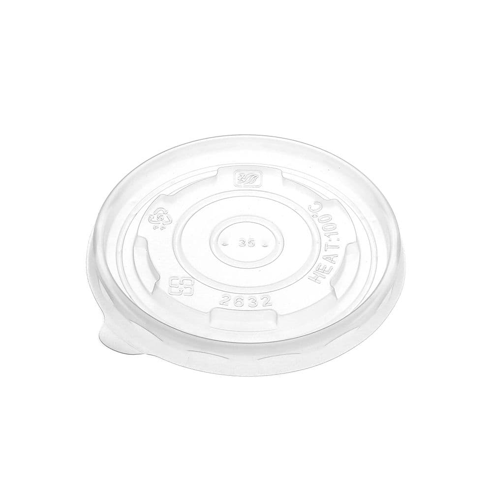 90mm Clear PP Plastic Lids for PB260 & PB320 Paper Bowls | 1000 Pack
