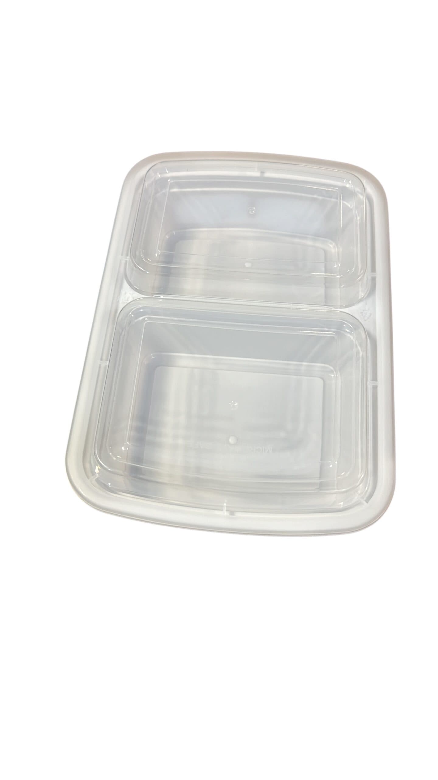 32oz 2-Compartment Rectangular Containers with Lids | Pack of 150