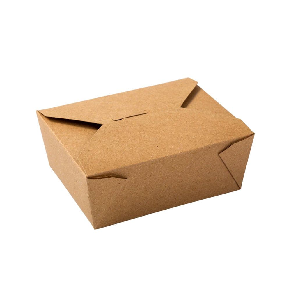 #8 Kraft Take-Out Box (46oz) | Eco-Friendly Food Container - 300 Count