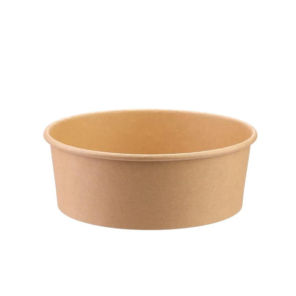20oz (500ml) Kraft Round Paper Bowl | Eco-Friendly Base Only | Pack of 300