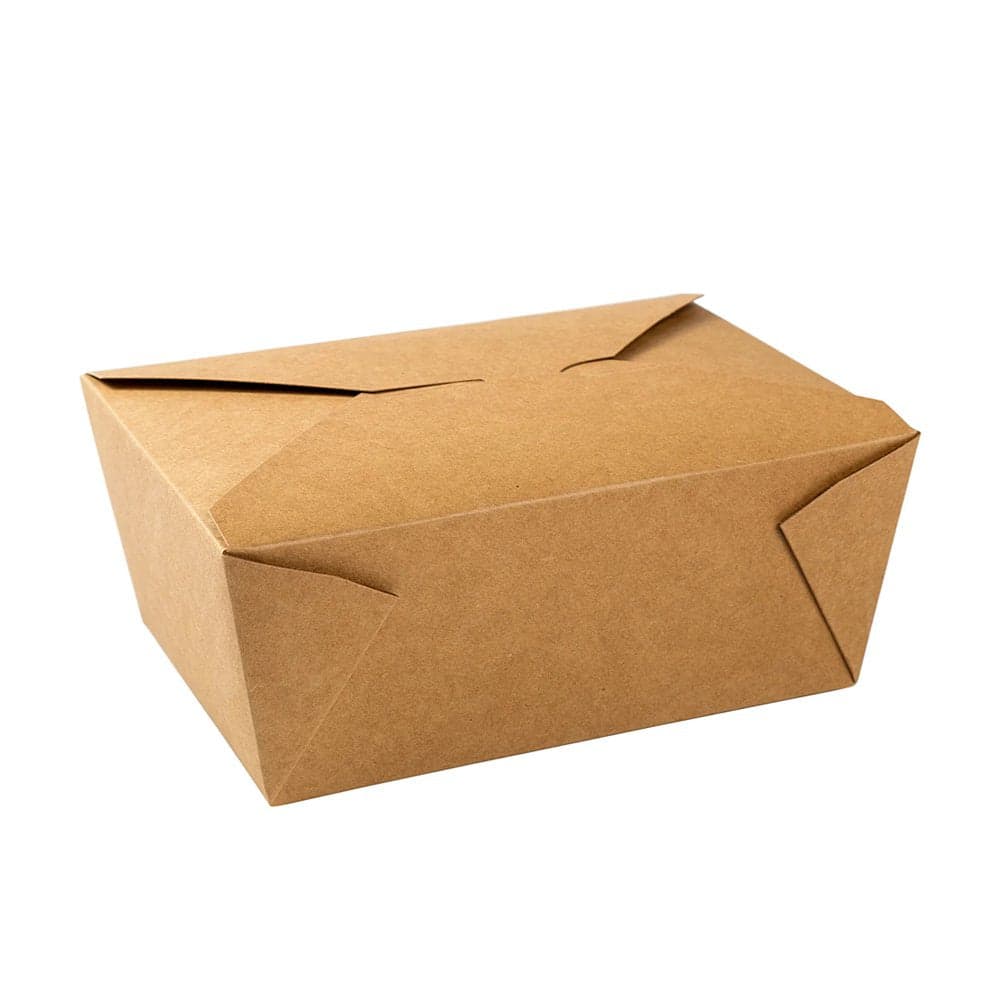 #4 Kraft Take-Out Box (98oz) - 8.5" x 6.25" x 3.5" | Pack of 200