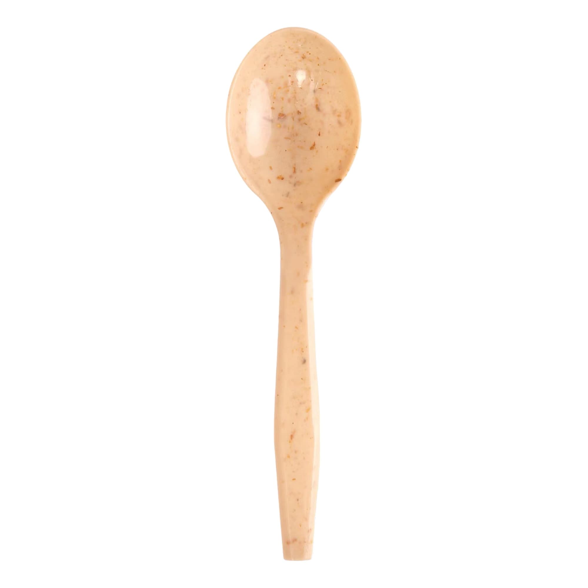 6.25" Wheat Straw Fibre Soup Spoons | Eco-Friendly & Recyclable | Case of 1,000