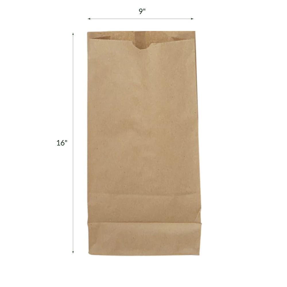#525 | 25lb Custom Kraft Paper Grocery Bags (9" x 6" x 16") - 10,000 Pcs - Image 2