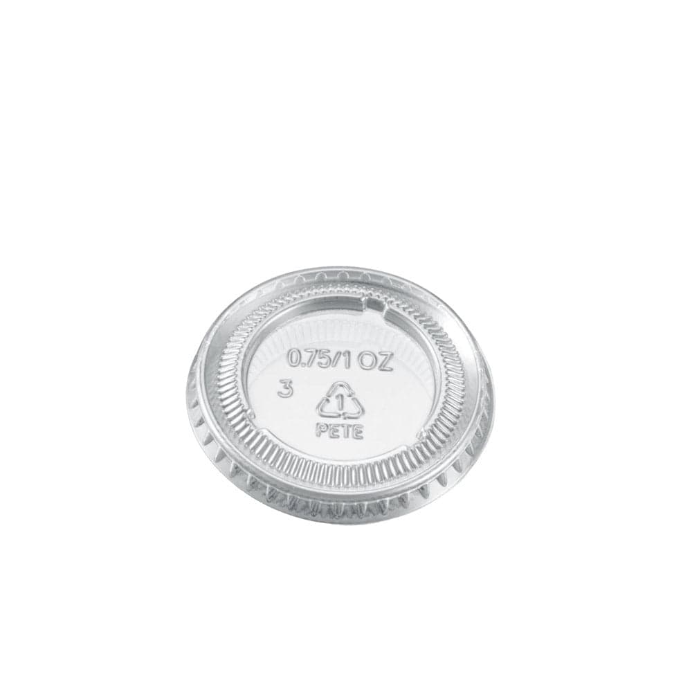0.75-1oz Translucent Portion Cup Lids | Bulk Pack of 2500