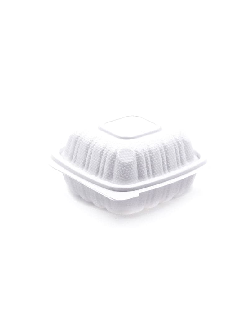 6x6x3" Square PP Hinged Clamshell Container (EP-61) | 250 Pack