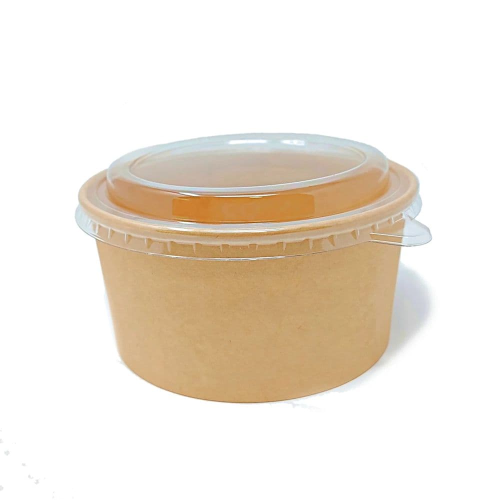 32oz (1000ml) Kraft Round Paper Food Bowl (Base Only) | Pack of 300 - Image 4