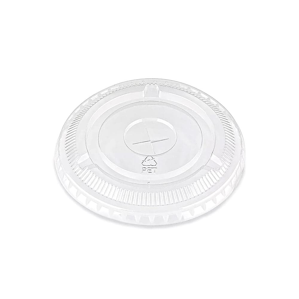 98mm Clear Flat Lids for 12-24oz PET Cups | Bulk Sealing Solution