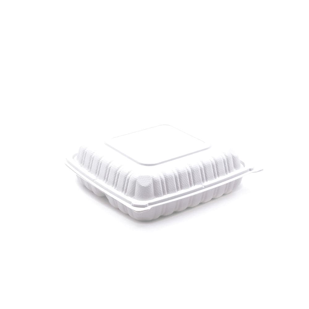 EP-91 9x9x3" Square PP Hinged Clamshell Takeout Container | Pack of 150