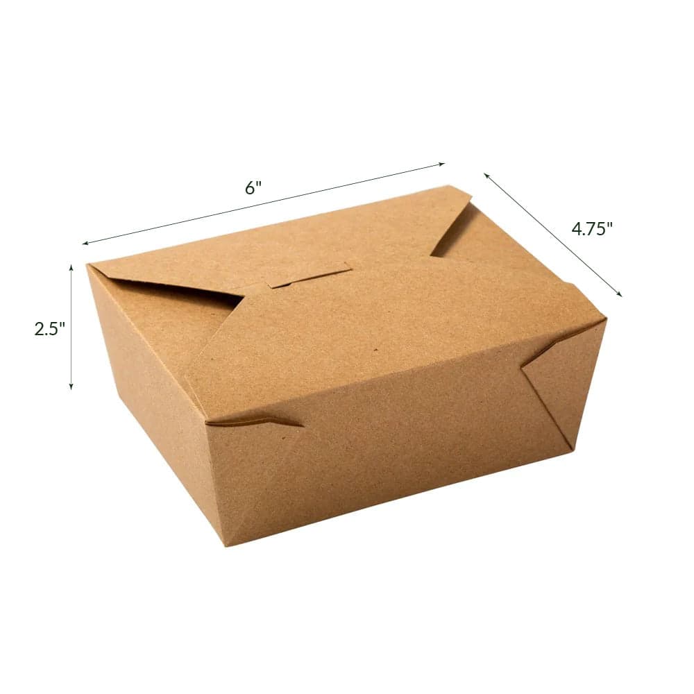 #8 Kraft Take-Out Box (46oz) | Eco-Friendly Paper Container | Pack of 300 - Image 2