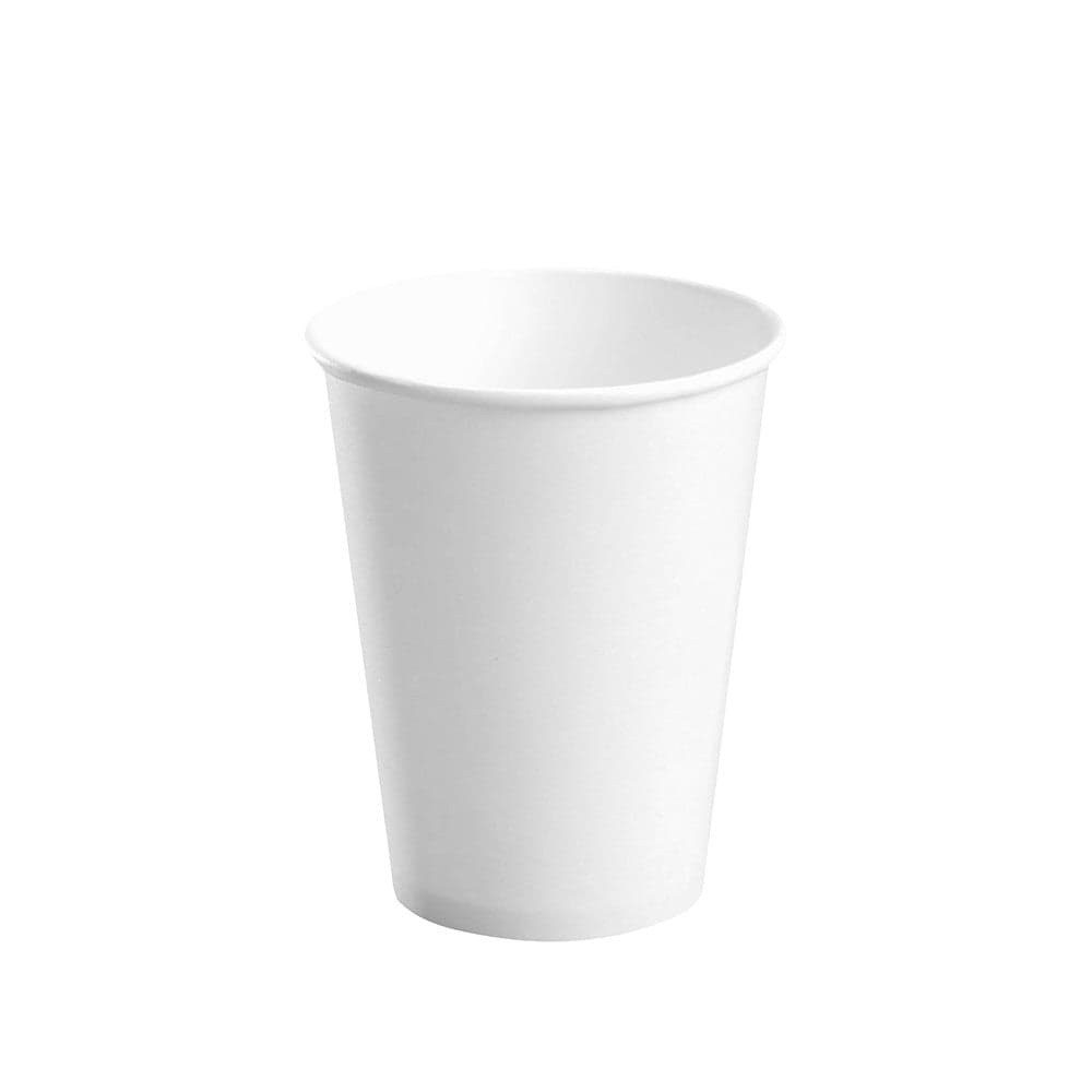 12oz White Hot Paper Cups | Premium Insulation | Case of 1000