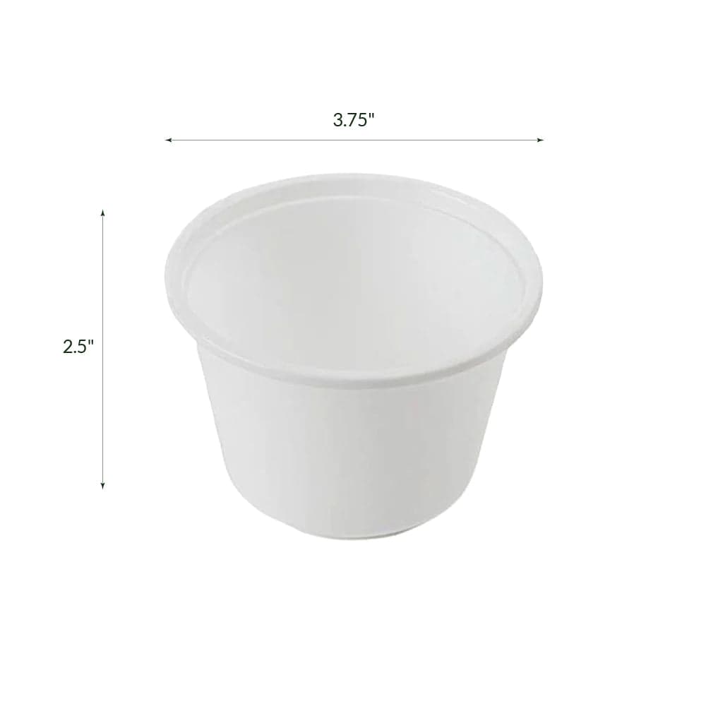 8oz White PP Plastic Bowl Bases | Pack of 1000 - Image 2