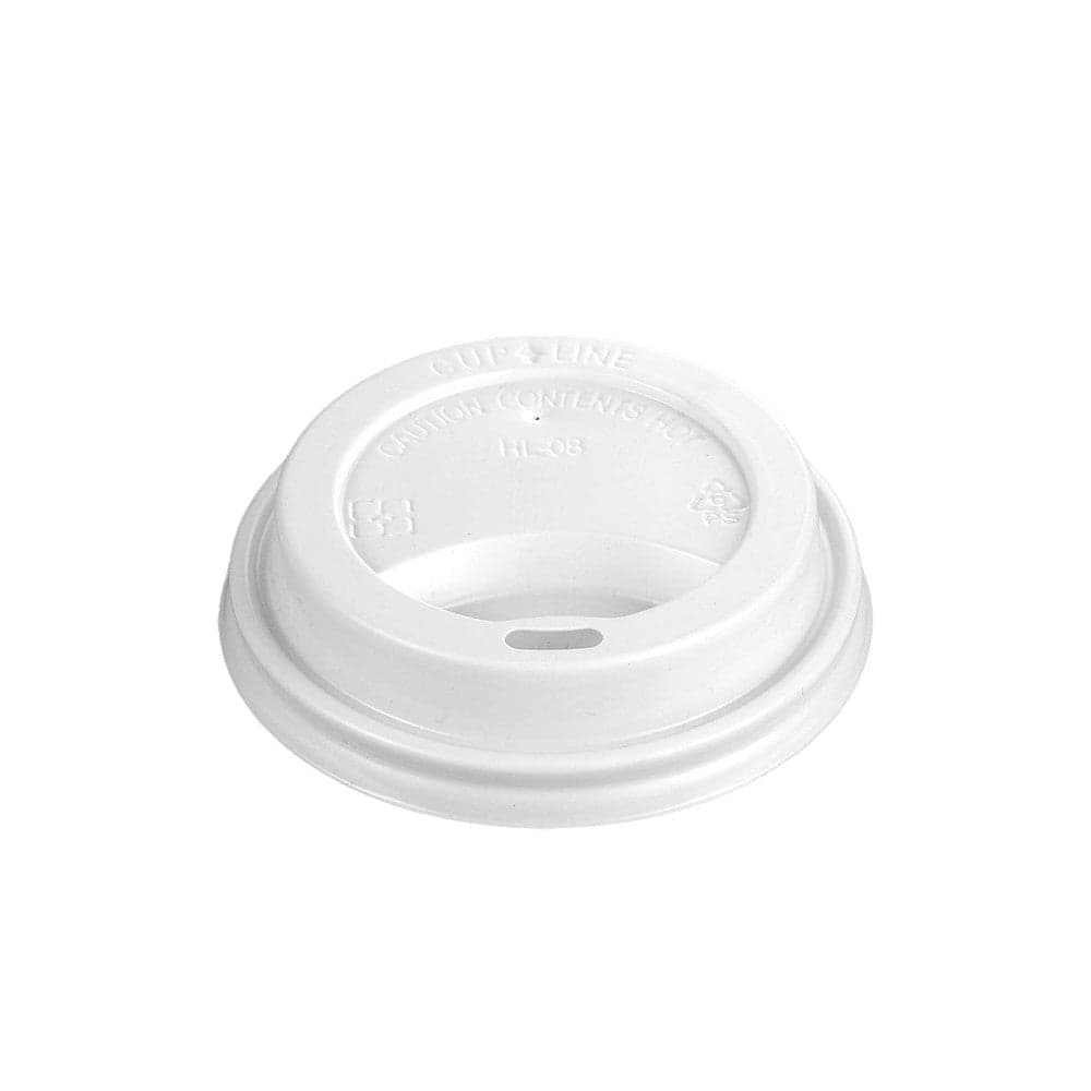 80mm White Coffee Cup Lid for 8oz Cups | Pack of 1000