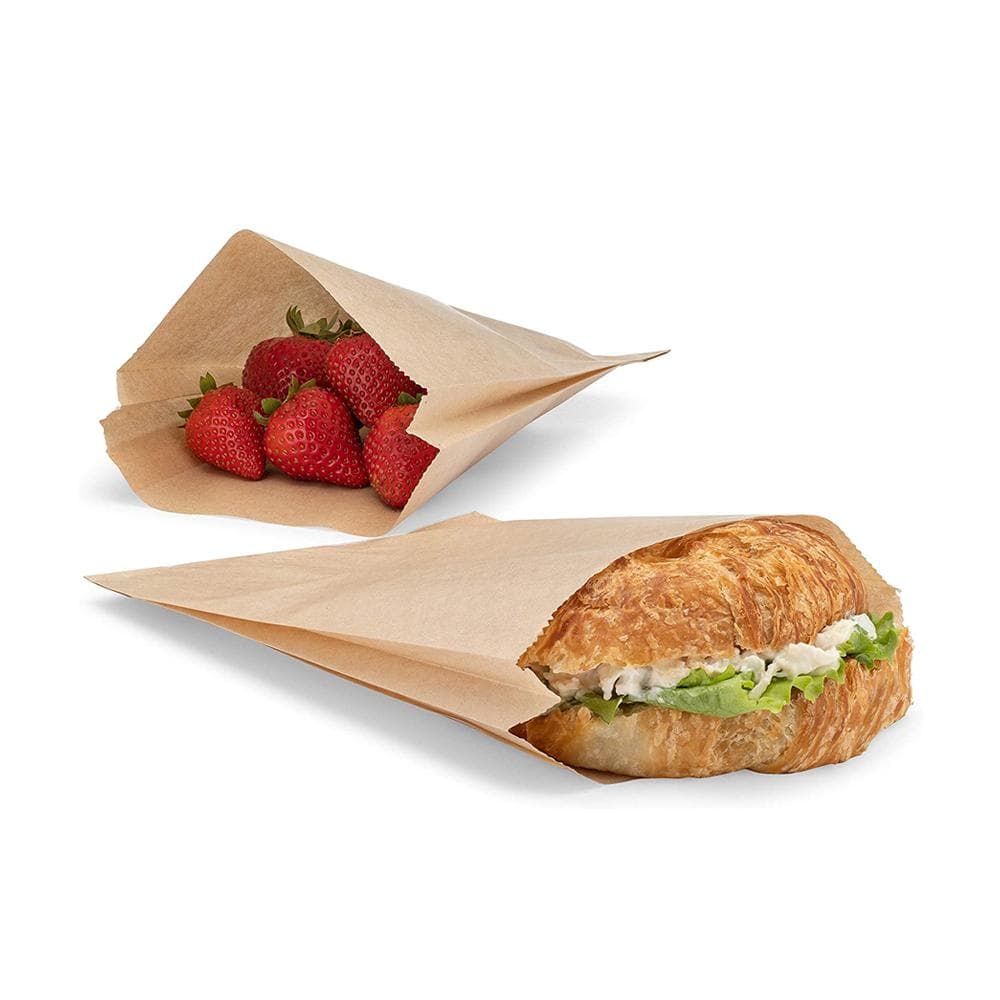 6x2x9" Greaseproof Kraft Paper Sandwich Bags | Pack of 1000 - Image 3